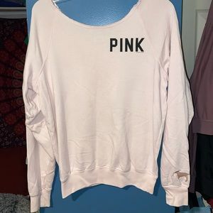 Pink off the shoulder sweatshirt